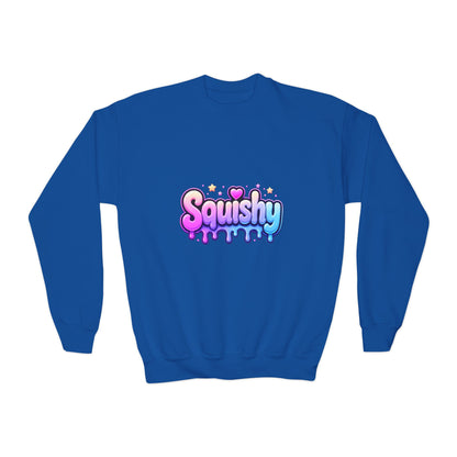 Youth Crewneck Sweatshirt - 'Squishy' Pastel Drip Graphic for Kids