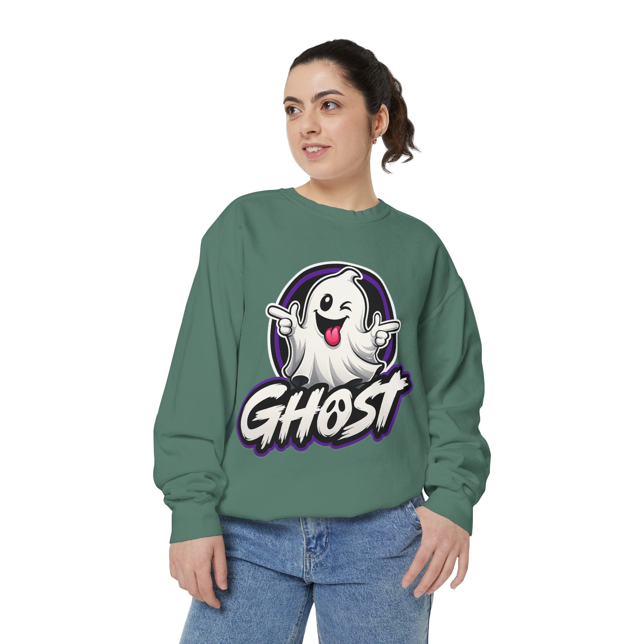 Ghost Graphic Sweatshirt — Playful Halloween Crewneck