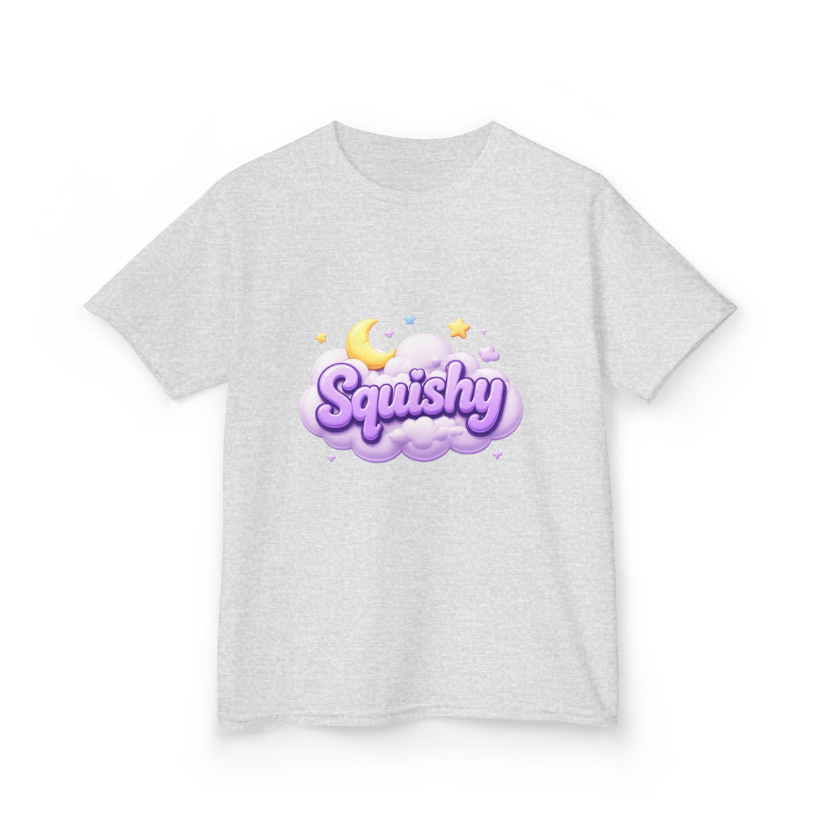 Kids Tee — "Squishy" Cloud & Moon Cute Graphic