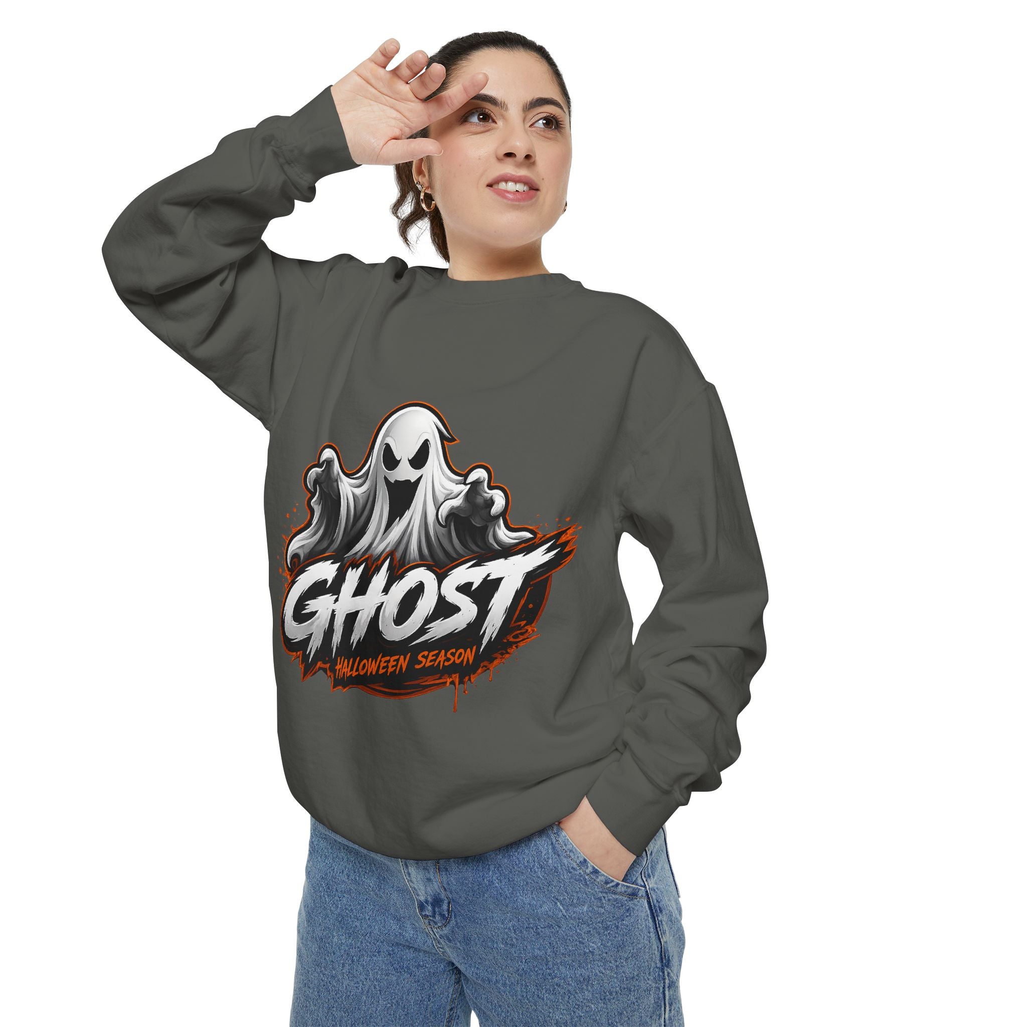 Ghost Halloween Sweatshirt — Spooky "Halloween Season" Graphic Crewneck