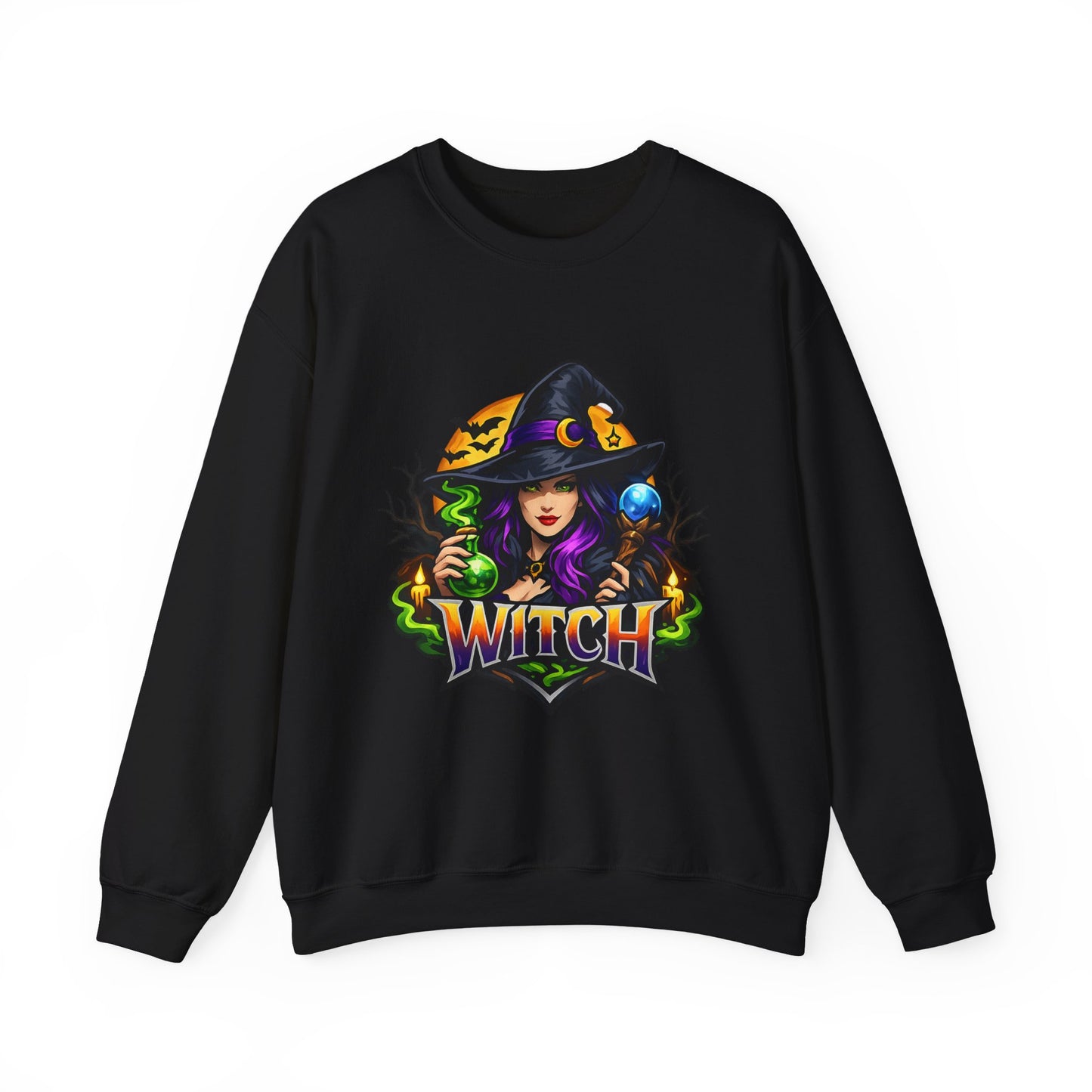 Witch Graphic Sweatshirt – Mystic Witch Halloween Crewneck