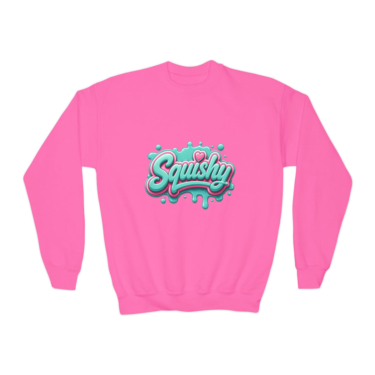 Squishy Kids Sweatshirt — Cute Pastel Drip Graphic Crewneck for Youth