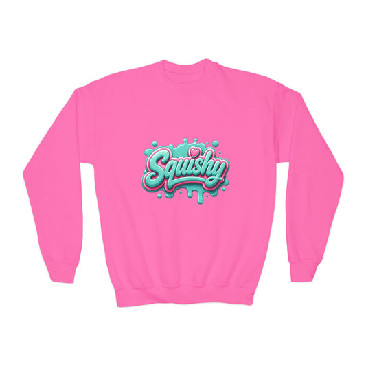 Squishy Kids Sweatshirt — Cute Pastel Drip Graphic Crewneck for Youth