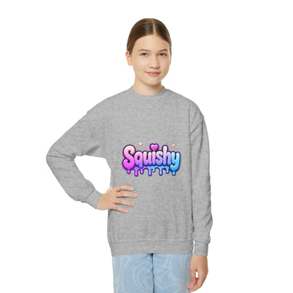Youth Crewneck Sweatshirt - 'Squishy' Pastel Drip Graphic for Kids