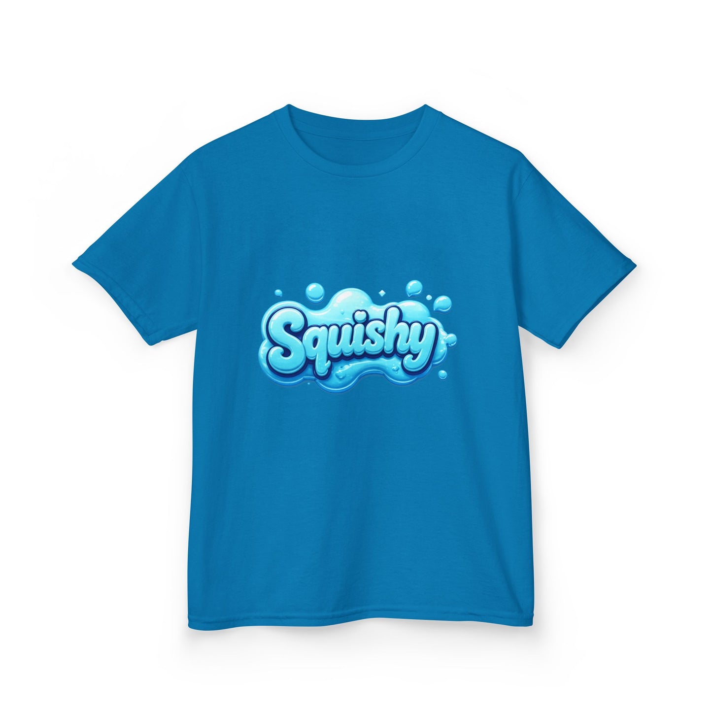 Kids Tee — "Squishy" Blue Bubble Graphic