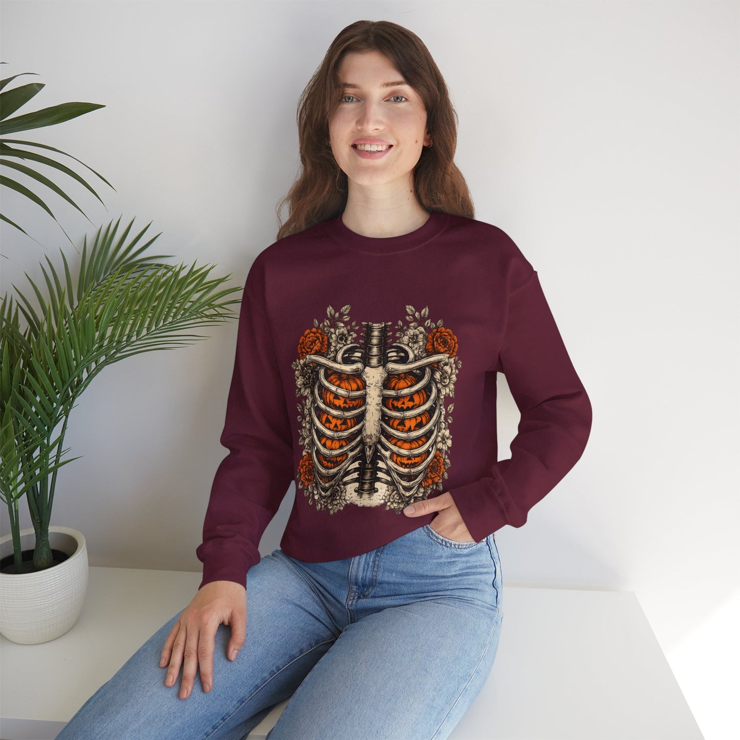 Rib Cage Floral Crewneck Sweatshirt