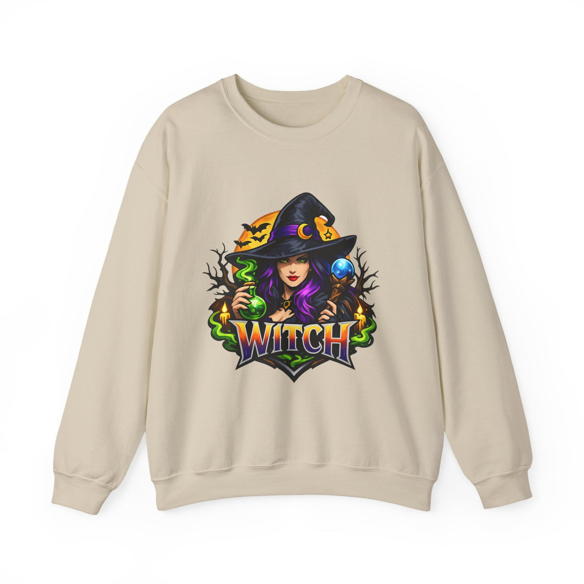Witch Graphic Sweatshirt – Mystic Witch Halloween Crewneck
