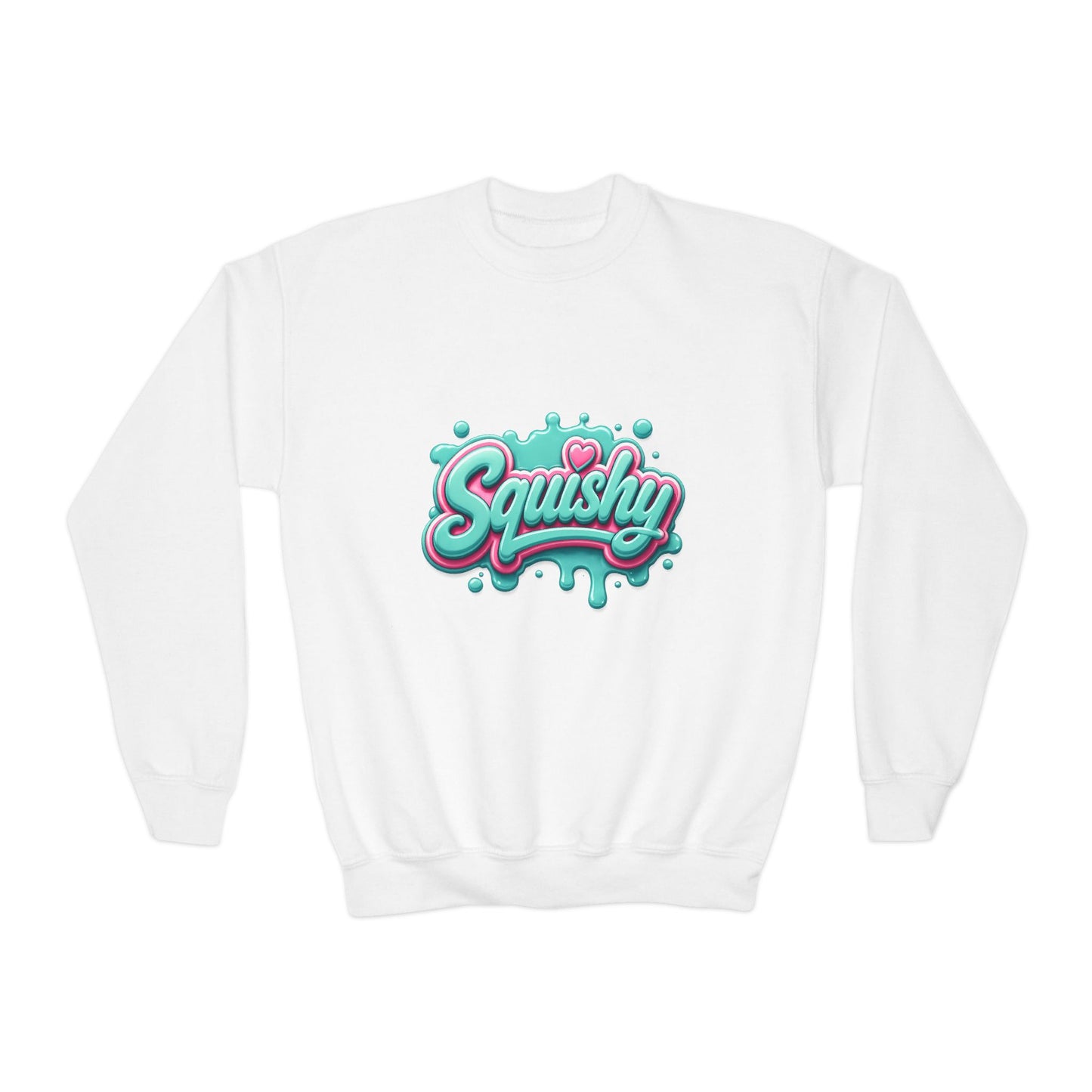 Squishy Kids Sweatshirt — Cute Pastel Drip Graphic Crewneck for Youth