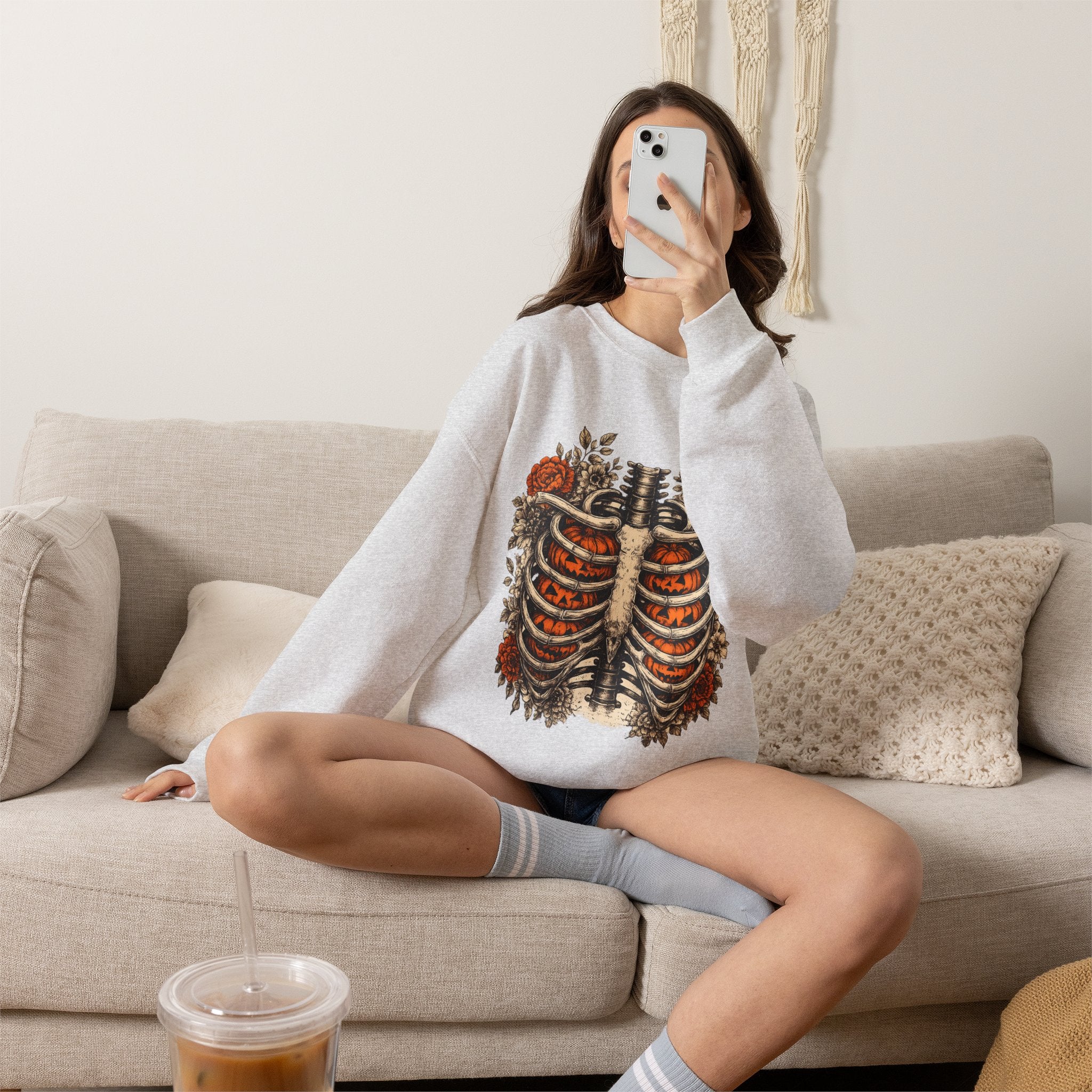 Rib Cage Floral Crewneck Sweatshirt