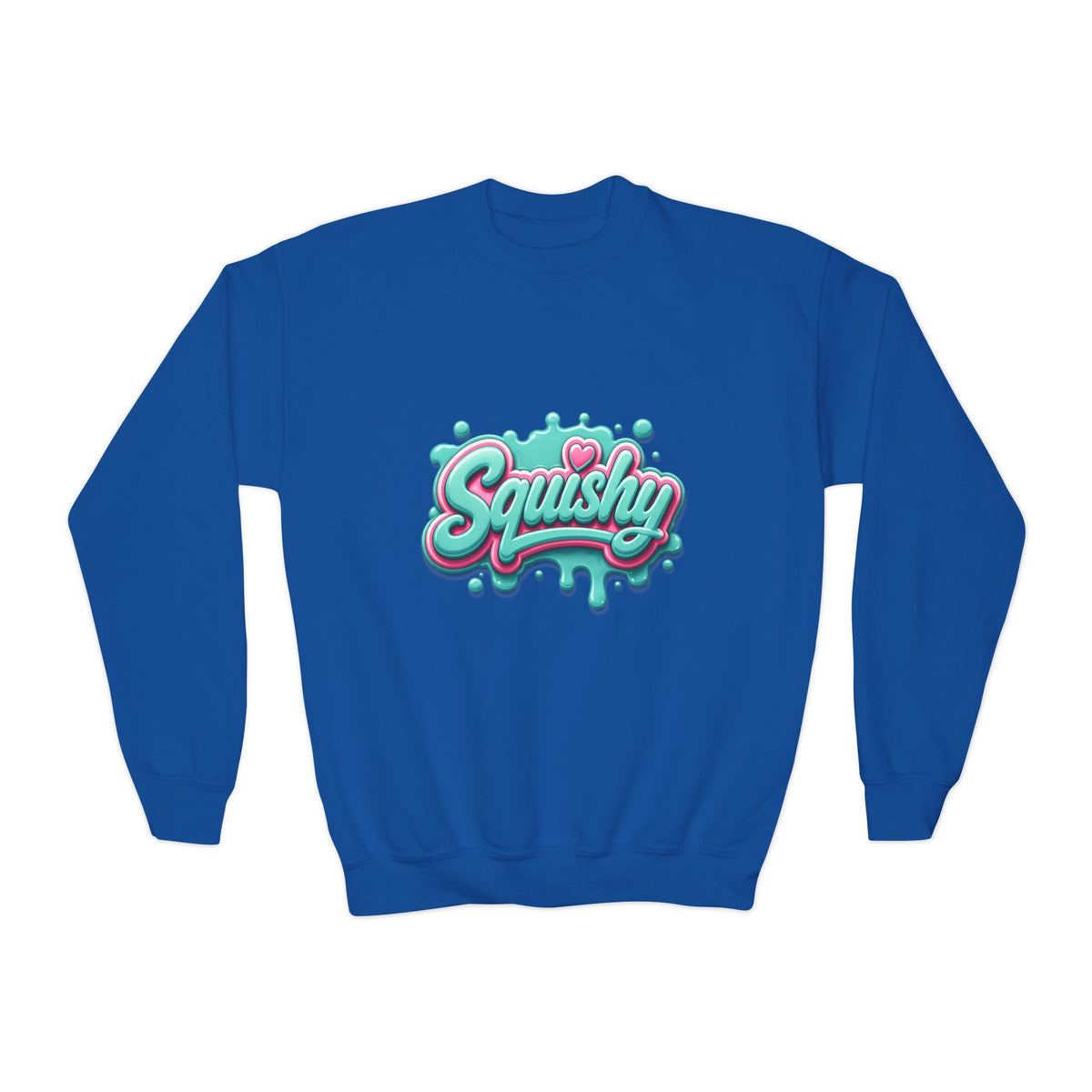 Squishy Kids Sweatshirt — Cute Pastel Drip Graphic Crewneck for Youth
