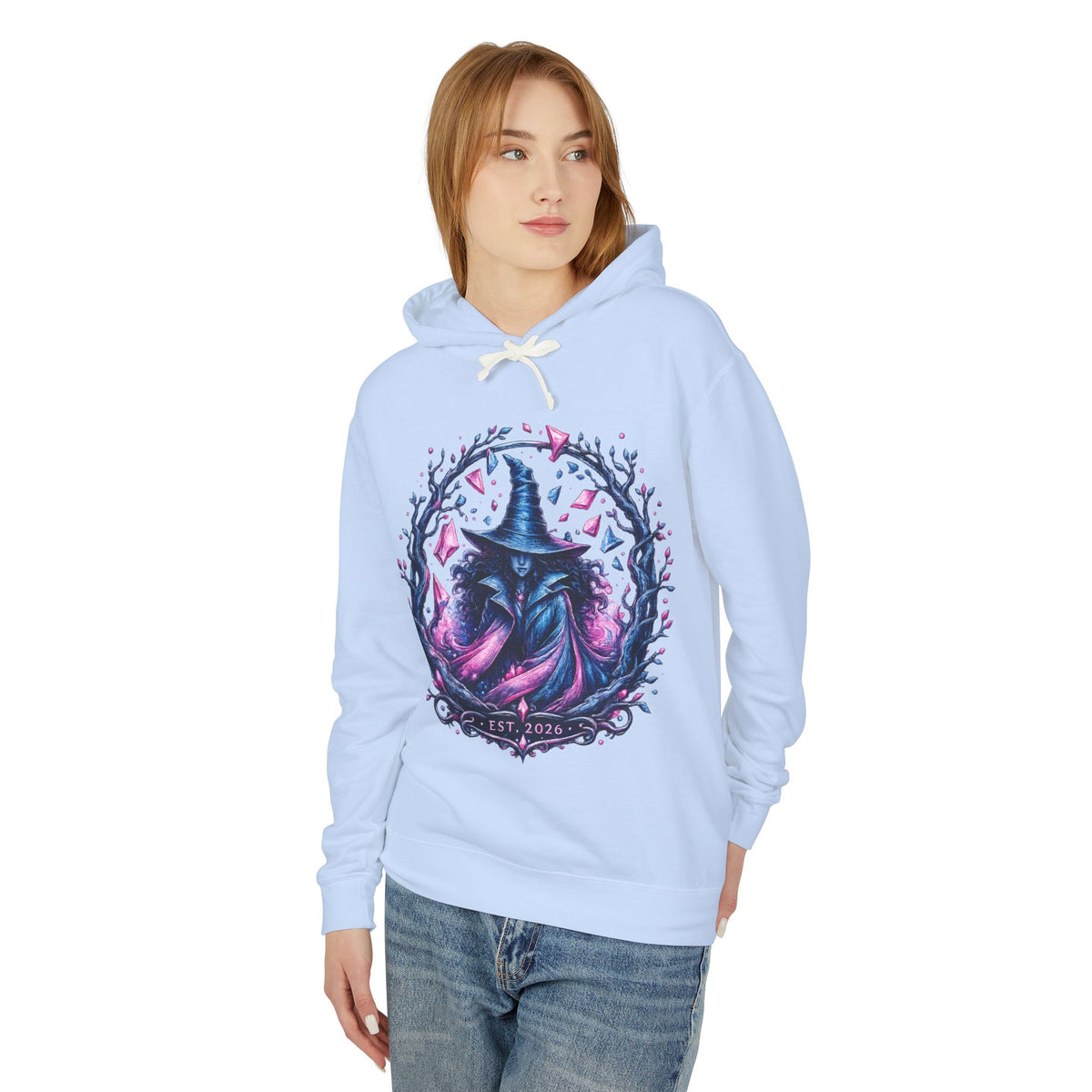 Witch Raven Hoodie — Mystical Gothic Witchcraft Pullover