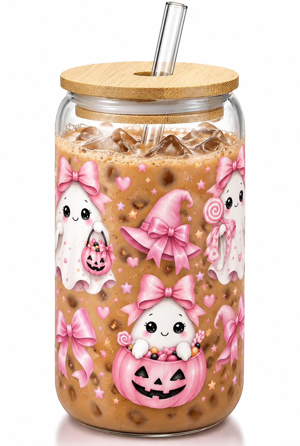 Pink Halloween Ghost Cup